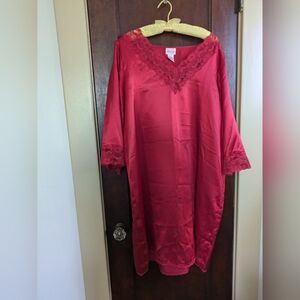 NWT Amoureuse women's Large Sexy Red lace Chemise Lingerie Nightgown